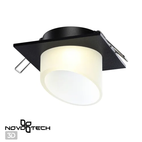 Светильник точечный Lirio 370898 Novotech белый 1 лампа, основание чёрное в стиле современный  фото 6