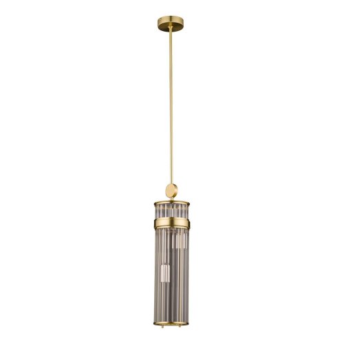 Светильник подвесной Loretto LOR-ZW-2(P)120/R Kutek серый 2 лампы, основание бронзовое в стиле американский трубочки