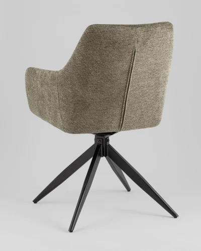 Стул обеденный Enid, серо-зеленый УТ000039276 Stool Group, зелёный/рогожка, ножки/металл/чёрный, размеры - ***** фото 5