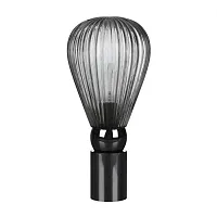 Настольная лампа Elica 5417/1T Odeon Light чёрная серая 1 лампа, основание чёрное металл в стиле современный 