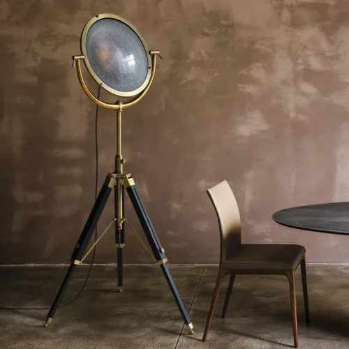 Торшер TRIPOD 102145-26 ImperiumLoft прозрачный на 1 лампу, основание золотое в стиле современный фото 6