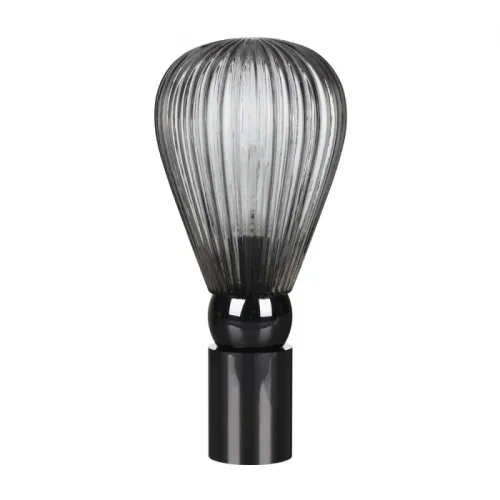 Настольная лампа Elica 5417/1T Odeon Light серая чёрная на 1 лампу, основание чёрное металл в стиле современный 