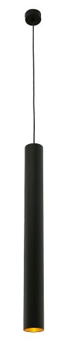 Светильник подвесной LED CLT 037C600 BL-GO Crystal Lux чёрный 1 лампа, основание чёрное в стиле модерн трубочки