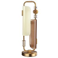 Настольная лампа LED Lion 5467/10TL Odeon Light коричневая белая на 1 , основание античное бронза металл в стиле современный эклектика арт-деко 