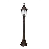 Парковый светильник NAMPA L79885.12 L'ARTE LUCE уличный IP44 коричневый 1 лампа, плафон прозрачный в стиле классический E27