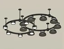 Светильник подвесной XR92221101 Ambrella light чёрный 16 ламп, основание чёрное в стиле хай-тек современный 