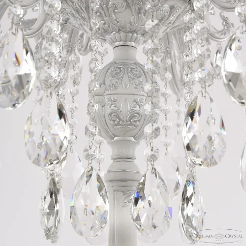 Торшер AL79101T/8/175 B WMN Bohemia Ivele Crystal sp без плафона 8 ламп, основание белое никель патина в стиле классический
 фото 3
