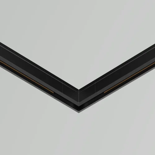 Коннектор угловой, накладной Magnetic track system Levity TRA184CL-11B Maytoni чёрный в стиле современный хай-тек для светильников серии Magnetic track system Levity накладной levity магнитная фото 3