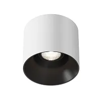 Светильник накладной Alfa LED C064CL-01-25W4K-D-RD-WB Maytoni белый чёрный на 1 лампу, основание белое в стиле современный хай-тек круглый