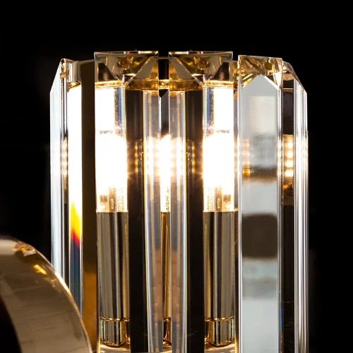 Бра с выключателем Santorini A1049AP-2GO Arte Lamp прозрачный на 2 лампы, основание золотое в стиле современный  фото 3