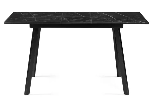 Деревянный стол Агни 110(140)х68х76 мрамор черный / черный матовый 528557 Woodville столешница мрамор черный из лдсп фото 2