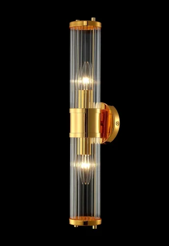 Бра SANCHO AP2 GOLD Crystal Lux прозрачный на 2 лампы, основание золотое в стиле классический фото 2