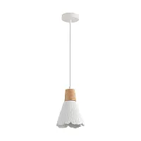 Светильник подвесной Eoliana 8352/1B Lumion белый на 1 лампу, основание белое в стиле скандинавский Светильник подвесной Eoliana 8352/1B Lumion белый на 1 лампу, основание белое в стиле скандинавский