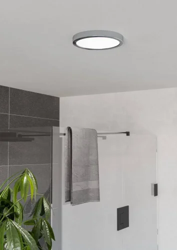 Светильник потолочный LED Fueva 901763 Eglo белый на 1 лампу, основание хром в стиле современный круглый фото 2