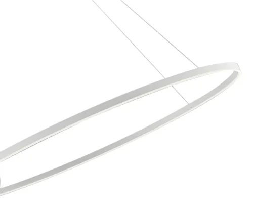 Светильник подвесной LED DIMM Тор 08218,01A(4000K) Kink Light белый 1 лампа, основание белое в стиле современный хай-тек кольца фото 2