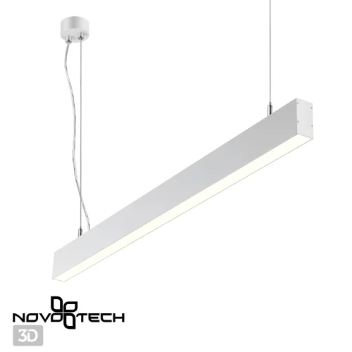 Светильник подвесной LED Iter 358879 Novotech белый 1 лампа, основание белое в стиле современный минимализм линейный фото 6
