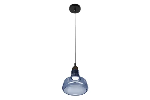 Светильник подвесной Puro AP9006-1B BU iLamp голубой 1 лампа, основание чёрное в стиле современный  фото 3