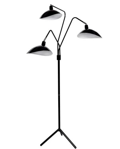 Торшер Adarrio LDF 511-3 BK Lumina Deco  чёрный 3 лампы, основание чёрное в стиле современный
