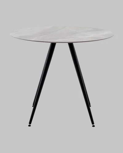 Стол Ники круглый, столешница керамика, Italian light grey 900 УТ000041257 Stool Group столешница серая из керамика фото 2