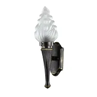Настенный светильник Fackel 1803-1W Favourite уличный IP44 чёрный 1 лампа, плафон белый в стиле кантри классический E27