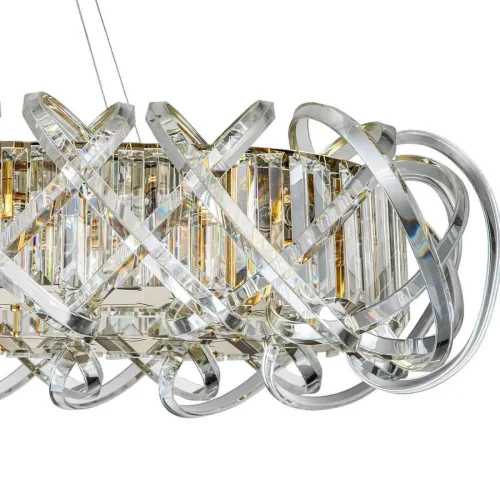 Люстра подвесная Braccia V000400 Indigo прозрачная на 12 ламп, основание золотое в стиле классический  фото 3