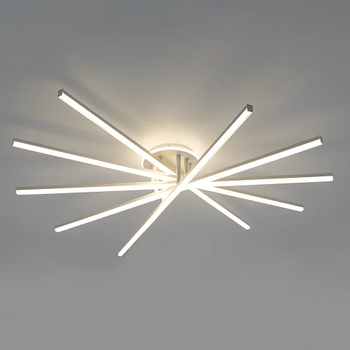 Люстра потолочная LED с пультом Trent CL203650 Citilux белая на 1 лампу, основание белое в стиле современный хай-тек минимализм с пультом фото 2