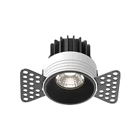 Светильник точечный LED Round DL058-7W4K-TRS-B Maytoni чёрный 1 лампа, основание  в стиле модерн для затирки