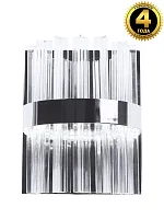 Бра Нимб LED LAMPS 81101/1W Natali Kovaltseva прозрачный 1 лампа, основание хром в стиле современный 