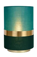 Настольная лампа Extravaganza Tusse 10508/01/33 Lucide зелёная 1 лампа, основание матовое золото металл в стиле винтаж современный 