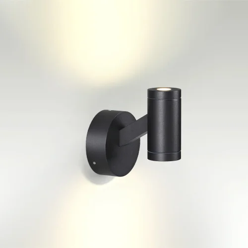 Настенный светильник LED Prody 6636/6WL Odeon Light уличный IP54 чёрный 1 лампа, плафон чёрный в стиле хай-тек LED фото 3