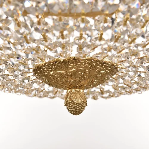 Люстра потолочная LED с пультом хрустальная 19011/35IV/LED-DIM G Bohemia Ivele Crystal прозрачная на 1 лампа, основание золотое в стиле классический с пультом sp фото 4