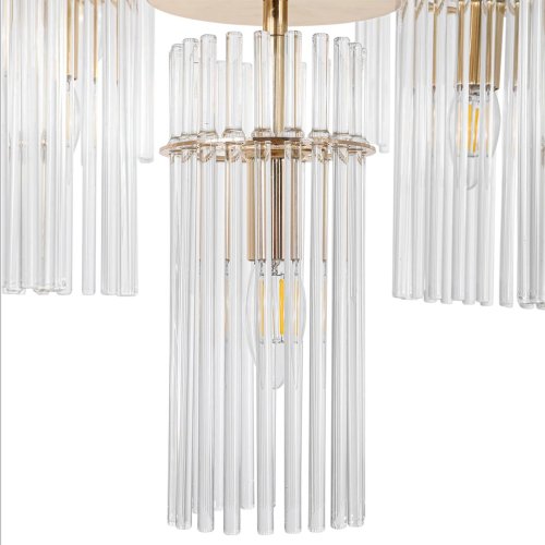 Люстра на штанге Opulenta 8413/13 Lumion прозрачная на 13 ламп, основание латунь в стиле классический фото 7 Люстра на штанге Opulenta 8413/13 Lumion прозрачная на 13 ламп, основание латунь в стиле классический фото 7