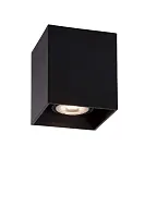 Светильник накладной BODI 09101/01/30 Lucide чёрный 1 лампа, основание чёрное в стиле современный квадратный
