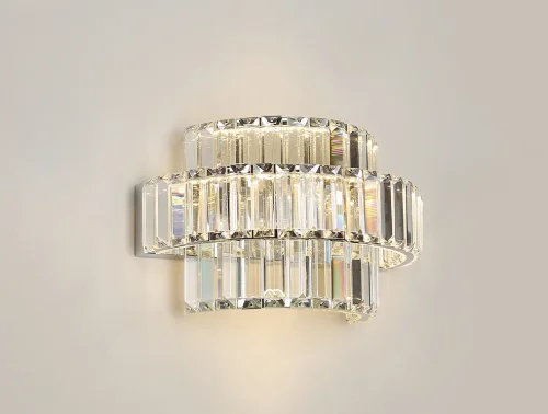 Бра LED 8443/A chrome Newport прозрачный на 1 лампу, основание хром в стиле современный 
