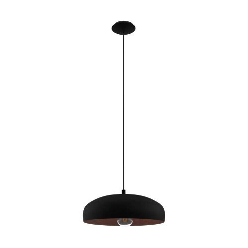 Светильник подвесной MOGANO 1 94605 Eglo чёрный 1 лампа, основание медь чёрное в стиле модерн 