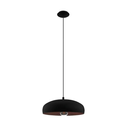 Светильник подвесной MOGANO 1 94605 Eglo чёрный 1 лампа, основание медь чёрное в стиле современный 