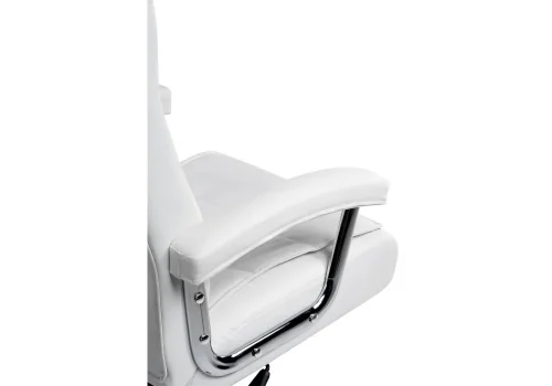 Компьютерное кресло Class white 15255 Woodville, белый/искусственная кожа, ножки/металл/хром, размеры - *1540***650*730 фото 8