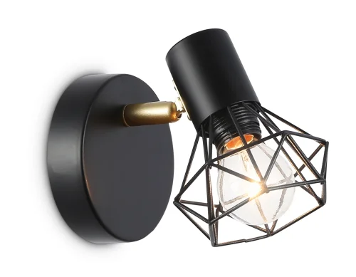 Спот с 1 лампой TR8655 Ambrella light чёрный E14 в стиле лофт 