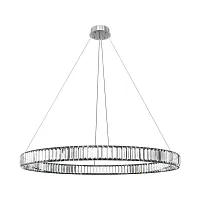 Светильник подвесной LED Crystal ring 10135/1000 Chrome LOFT IT прозрачный 1 лампа, основание хром в стиле современный кольца