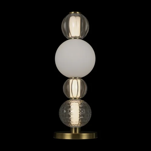 Настольная лампа LED Collar MOD301TL-L18G3K Maytoni белая 1 лампа, основание золотое металл в стиле современный  фото 2