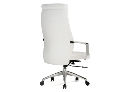 Компьютерное кресло Sarabi white / satin chrome 15424 Woodville, белый/экокожа, ножки/металл/хром, размеры - *1310***690* фото 5