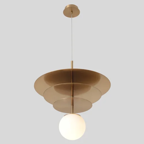 Светильник подвесной UVA SP1.3 BRASS Crystal Lux белый на 1 лампу, основание латунь в стиле современный фото 3