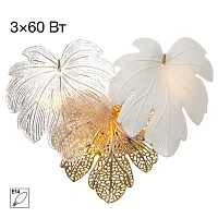 Бра Dryad CL305330 Citilux прозрачный белый на 3 лампы, основание золотое в стиле классический современный флористика 