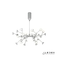 Люстра подвесная LED Inefable X088301-100 SWH iLedex белая на 1 лампа, основание белое в стиле хай-тек современный 