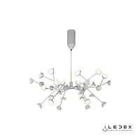 Люстра подвесная LED Inefable X088301-100 SWH iLedex белая на 1 лампу, основание белое в стиле хай-тек современный 