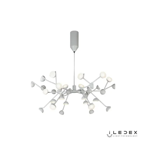 Люстра подвесная LED Inefable X088301-100 SWH iLedex белая на 1 лампу, основание белое в стиле хай-тек современный 