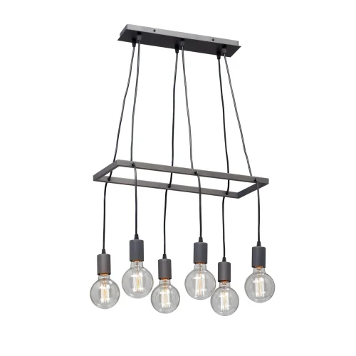 Люстра подвесная V4550-2/6S Vitaluce без плафона на 6 ламп, основание бронзовое в стиле лофт 