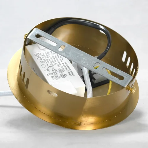 Светильник подвесной LED LSP-8691 Lussole белый 1 лампа, основание матовое золото в стиле хай-тек  фото 5