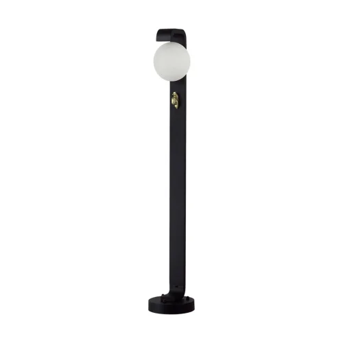 Парковый светильник Luma 5434/1FA Odeon Light уличный IP54 чёрный на 1 лампу, плафон белый в стиле флористика скандинавский современный G9 Парковый светильник Luma 5434/1FA Odeon Light уличный IP54 чёрный на 1 лампу, плафон белый в стиле флористика скандинавский современный G9