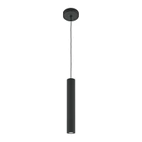 Светильник подвесной Pro Focus MOD161PL-01B1 Maytoni чёрный 1 лампа, основание чёрное в стиле современный трубочки